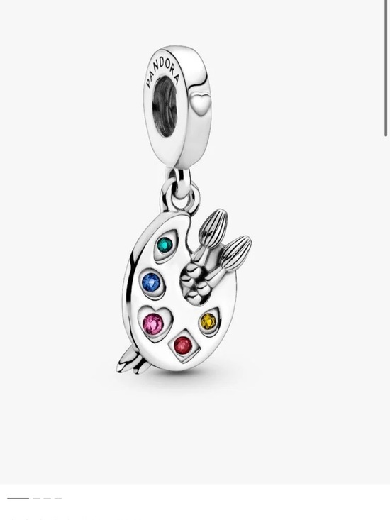 Pandora Jewelry - Pandora Sterling Silver Artist Palette Dangle Charm with Multicolored Stones